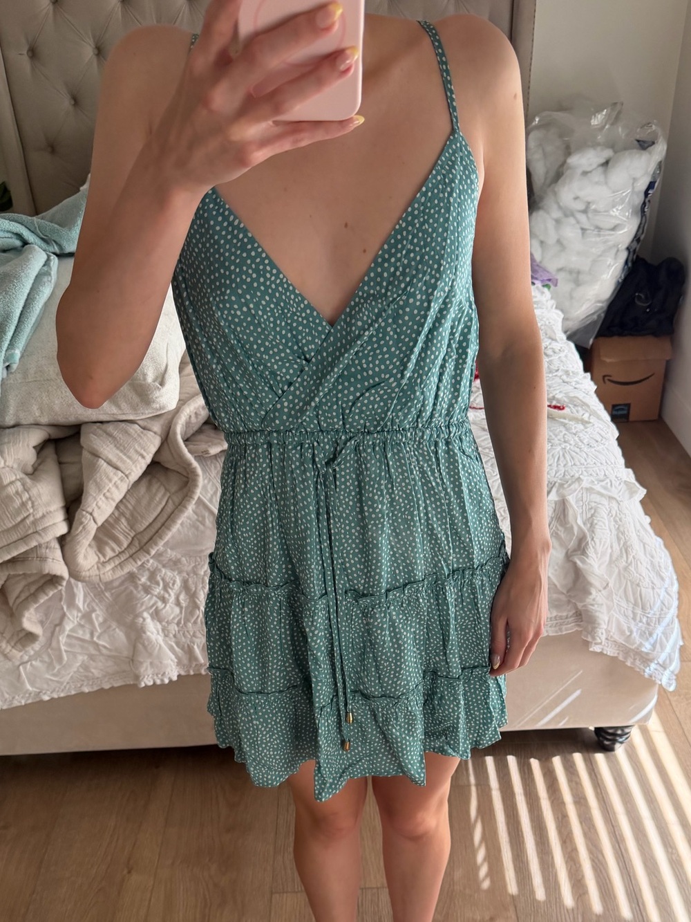 Ally fashion teal floral dress